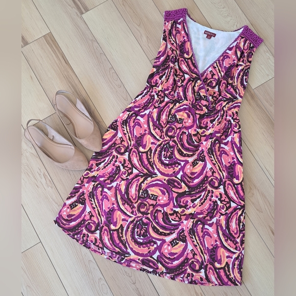 Merona Paisley Pattern Sleeveless Surplice Sundress Women's Size Medium - Picture 2 of 12